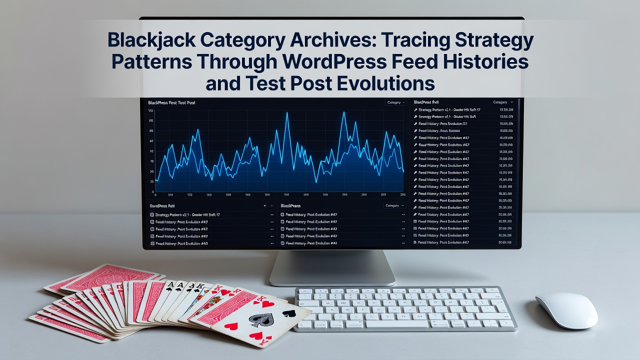 WordPress category archive interface displaying historical blackjack strategy post entries and feed updates