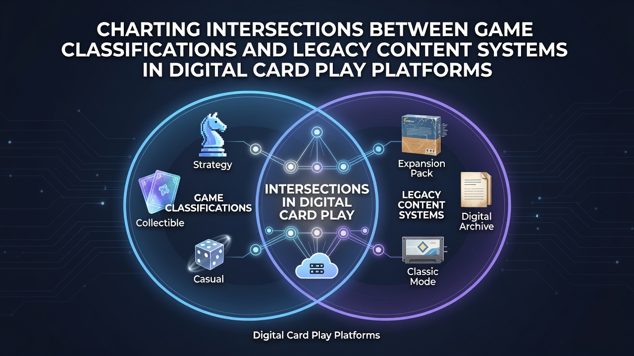 Digital card game interface showing categorized decks and legacy archive panels side by side