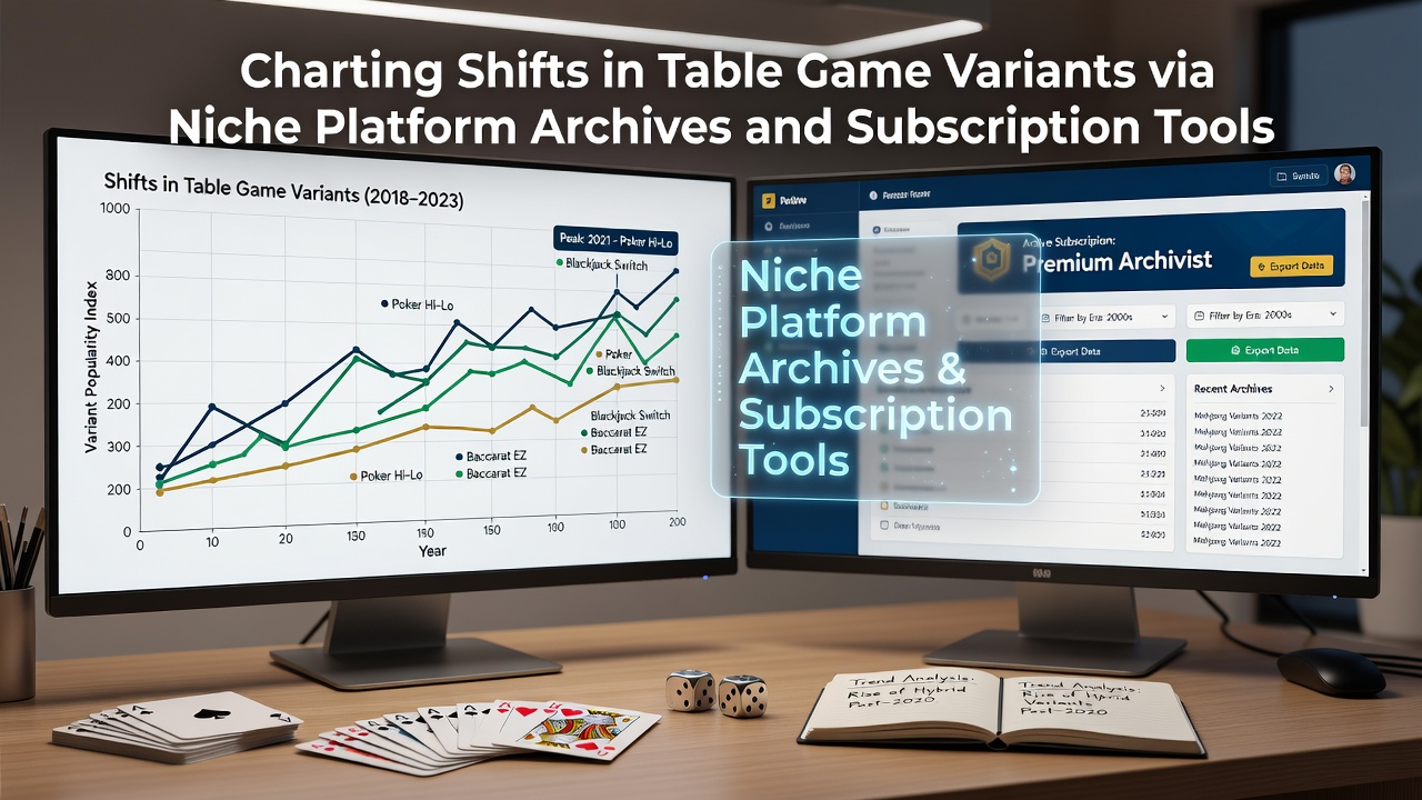 Niche platform archive interface displaying historical table game variant data and rule changes over time