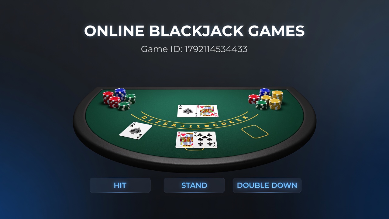 Players engaging with online blackjack interfaces on various devices showing card tables and betting options