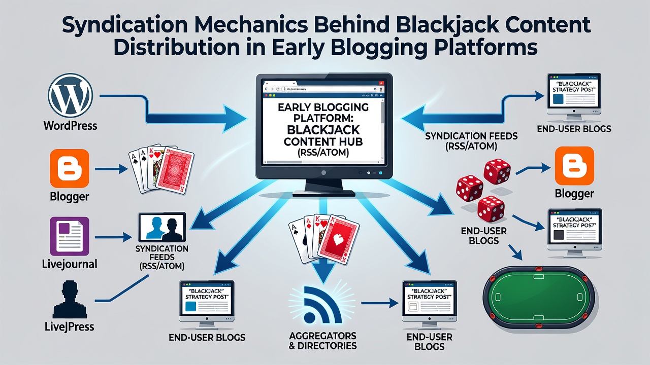 Early blogging platform interface displaying syndication settings and feed options for content distribution